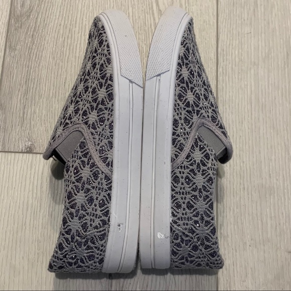 ZULA Slip On Gray Sparkly Loafers Shoes Size 7 - Picture 5 of 8